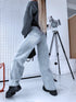 DAD FIT джинсы "WODOO" T265-17 - СВЕТЛО-СЕРЫЕ